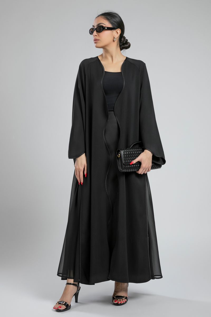 Open Maxi Abaya with Side Slits